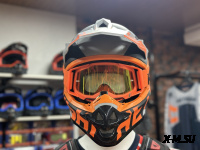 Шлем кроссовый HETOSHI OF836 EXOSS CROSS PRO MX289 цв.Серо-оранжево-черный Матовый р.XL
