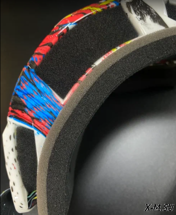 Очки зимние HETOSHI FJ04 (двойное стекло) цв. оправы Мультипринт цв.стекла Сине-розовый