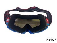 Очки мотокросс FOX XD3-67 коробка цв. оправы Сине-черный цв. стекла Серый матовый