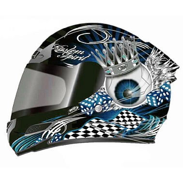 Шлем "THH" TS-44#4 BLK/BLUE KING EYES